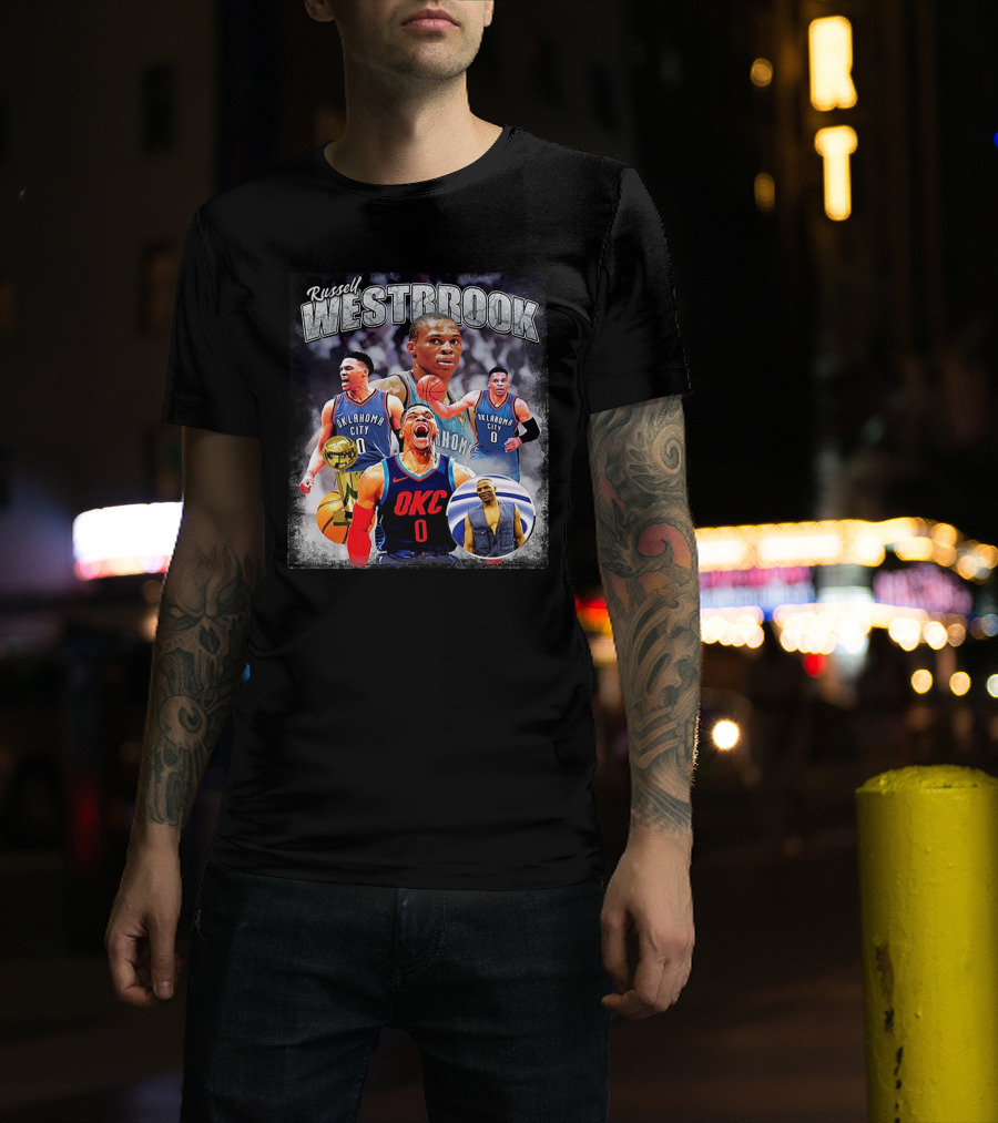 Russell Westbrook Oklahoma City Thunder NBA Vintage 80s Champion T-Shirt