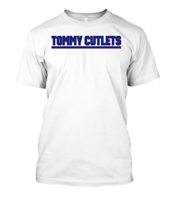 Tommy Cutlets New York Style Font Bold Blue T-Shirt