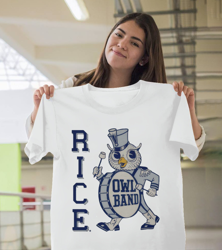 Rice Owl Band Drum Major Vintage T-Shirt