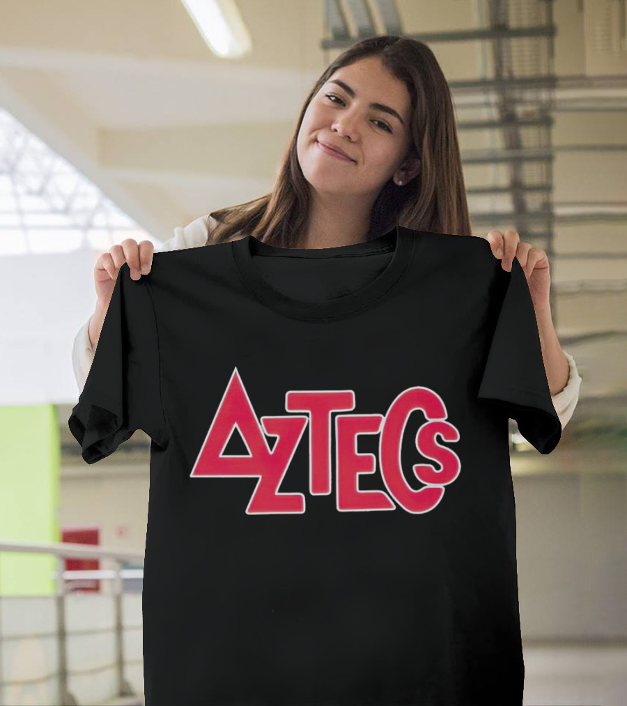 San Diego State Aztecs Bold Red Tribal Typography T-Shirt