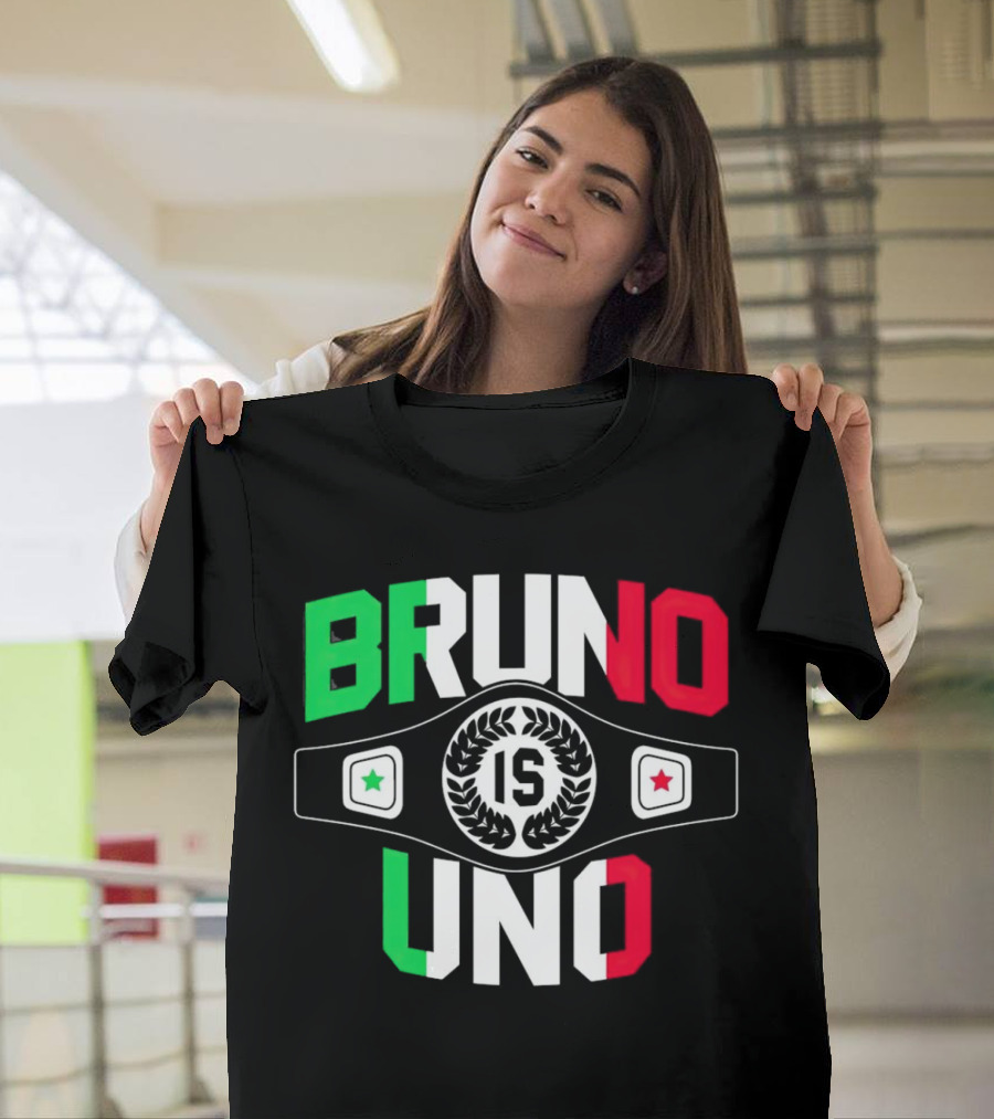 Bruno Is Uno Champion Belt Italian Colors T-Shirt