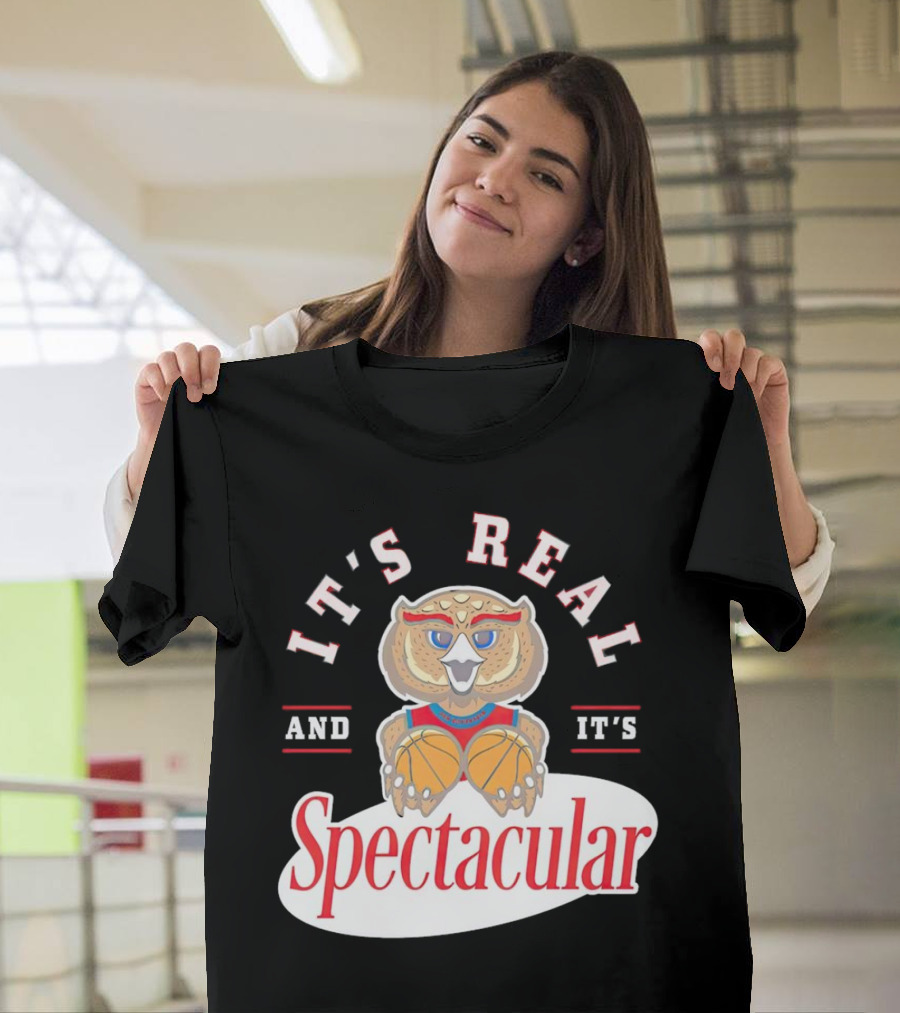 IT'S REAL AND IT'S SPECTACULAR BASKETBALL OWL WITH HOOP EYES T-Shirt