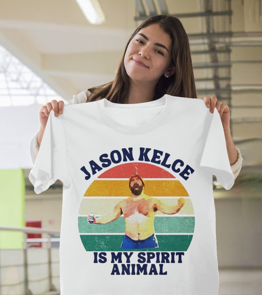 Jason Kelce Is My Spirit Animal Vintage Retro T-Shirt