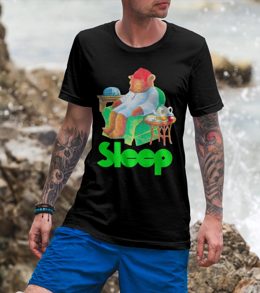 Sleep Tea Bear Radio Chair Cozy Time T-Shirt