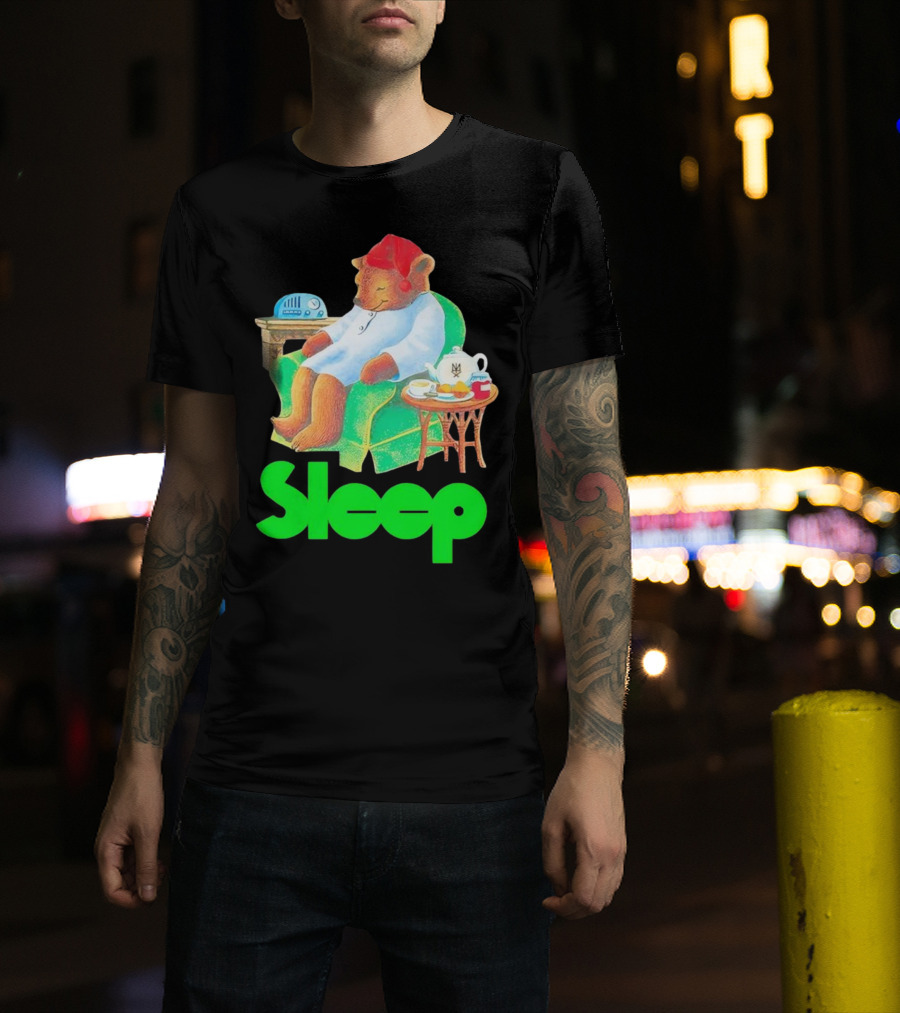 Sleep Tea Bear Radio Chair Cozy Time T-Shirt