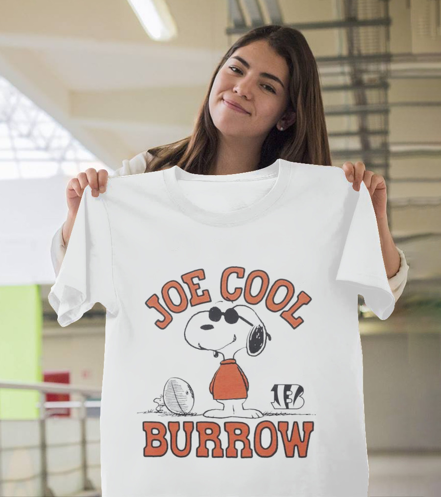 Joe Cool Snoopy Burrow Bengals Football T-Shirt