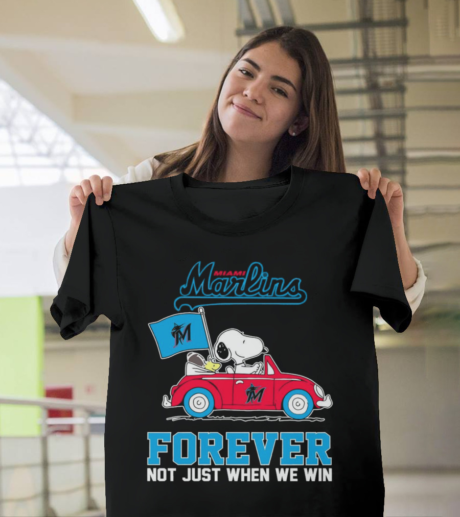 Snoopy Miami Marlins Forever Not Just When We Win T-Shirt