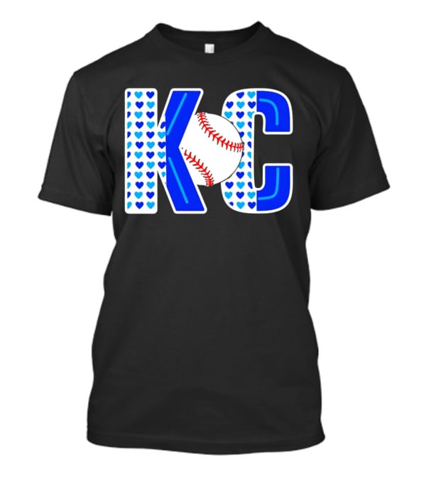 KC Heart Baseball Royals MLB T-Shirt