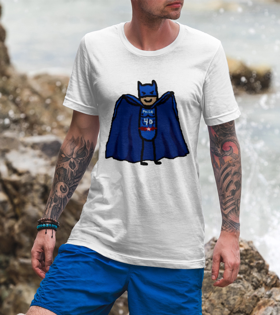 Nicolas Batum Man Batman Phila 40 T-Shirt
