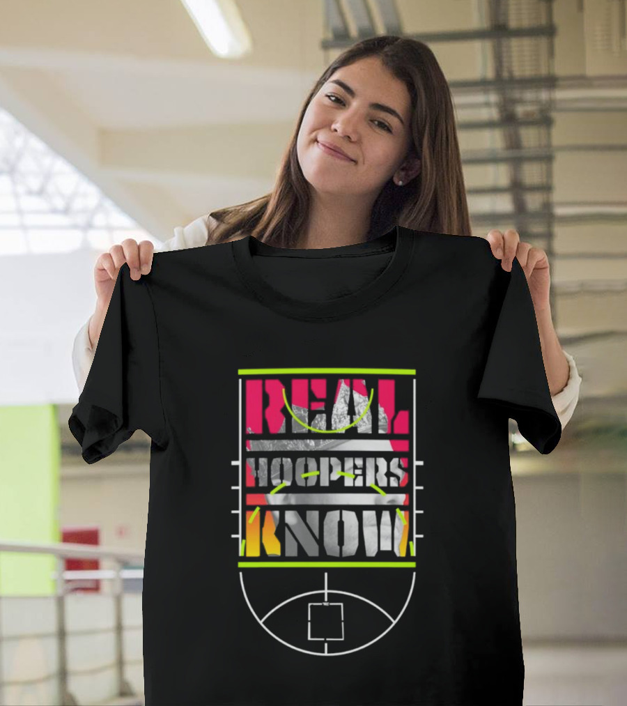 Real Hoopers Know Basketball Court T-Shirt