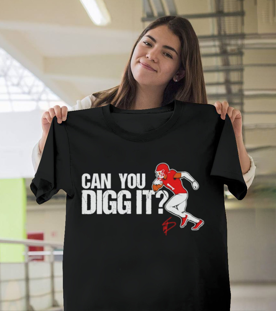 Can You Digg It Houston Football Stefon Diggs Player Running T-Shirt