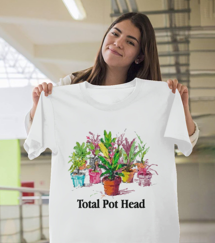 Total Pot Head Colorful Potted Plants T-Shirt