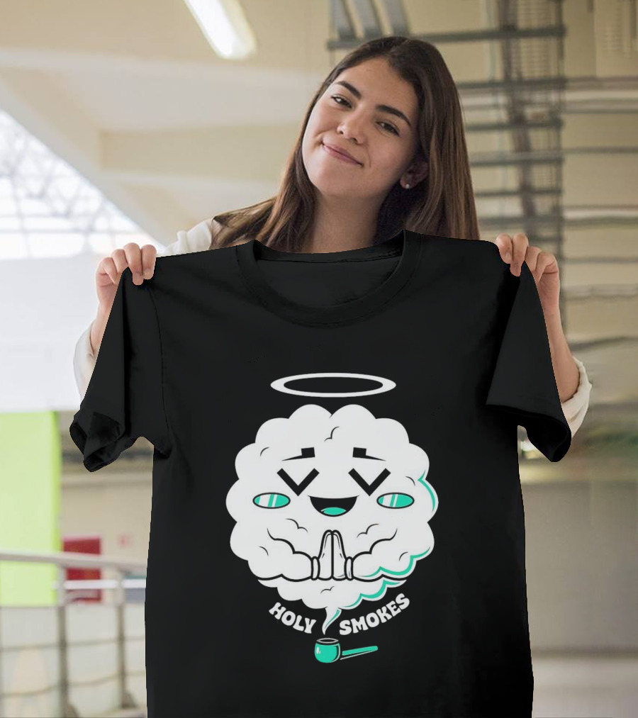 Holy Smokes Cloud With Halo And Pipe T-Shirt