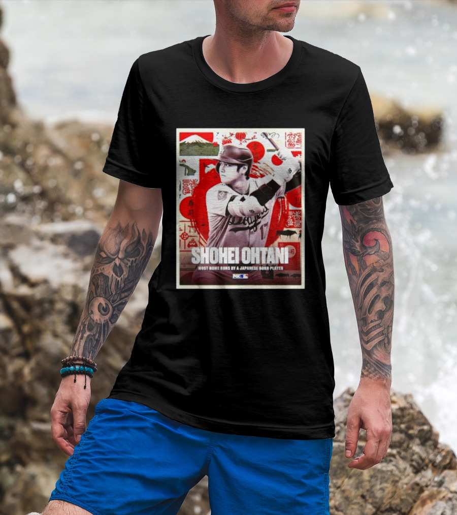 Shohei Ohtani Los Angeles Baseball Icon Most Home Runs By A Japanese Born Player Japan T-Shirt