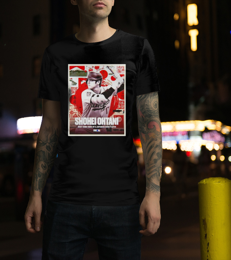 Shohei Ohtani Los Angeles Baseball Icon Most Home Runs By A Japanese Born Player Japan T-Shirt