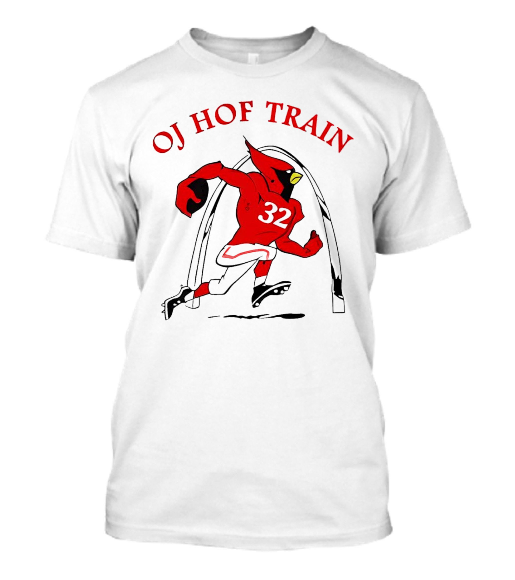 OJ HOF Train Arizona Cardinals 32 Football Rugged Bird T-Shirt
