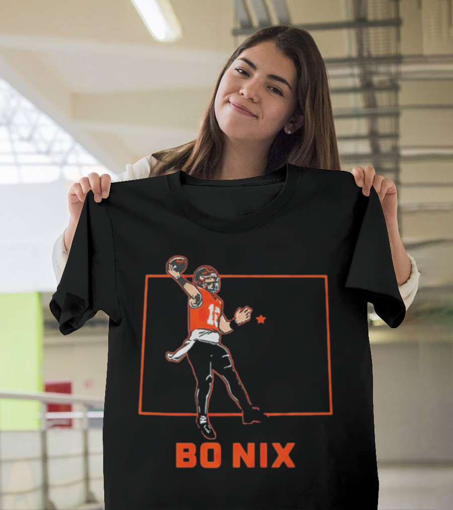 Bo Nix Football Star Player Denver Broncos T-Shirt