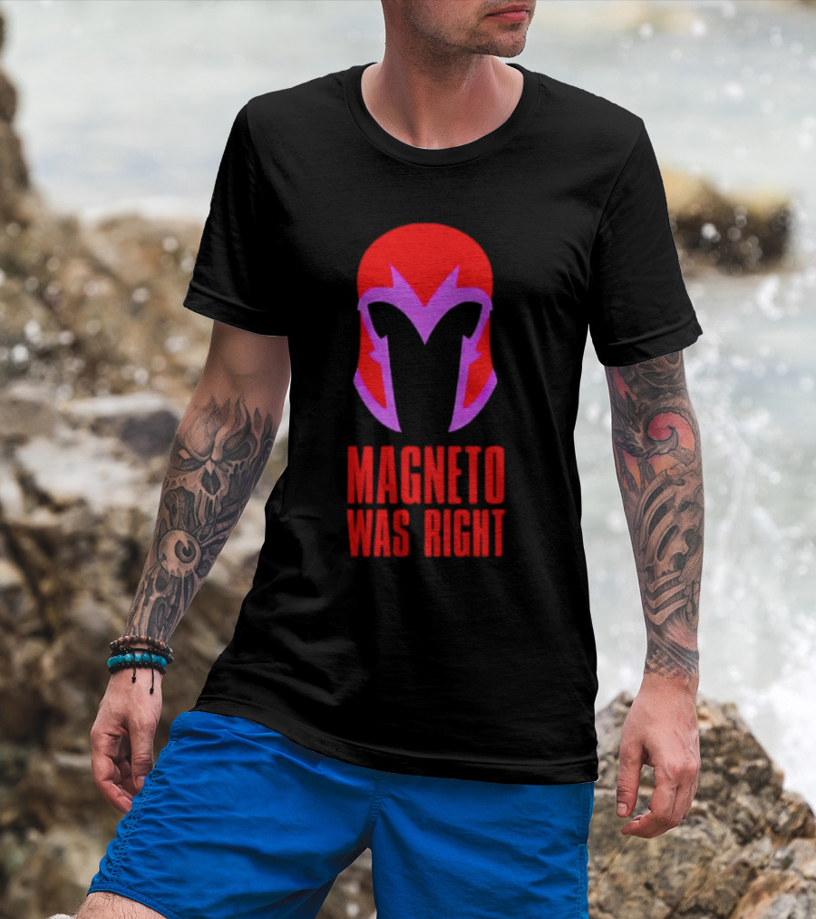 Magneto Was Right Helmet Icon Marvel Fan T-Shirt
