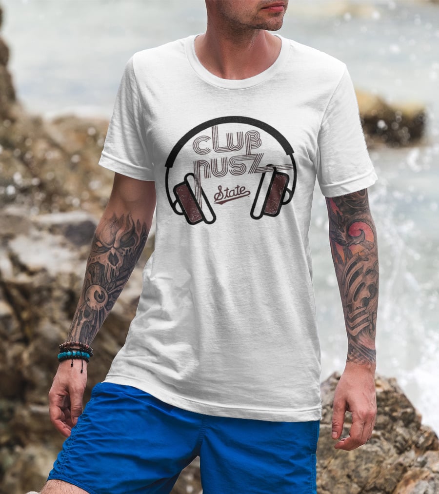 Mississippi State Club Nusz Headphones State T-Shirt