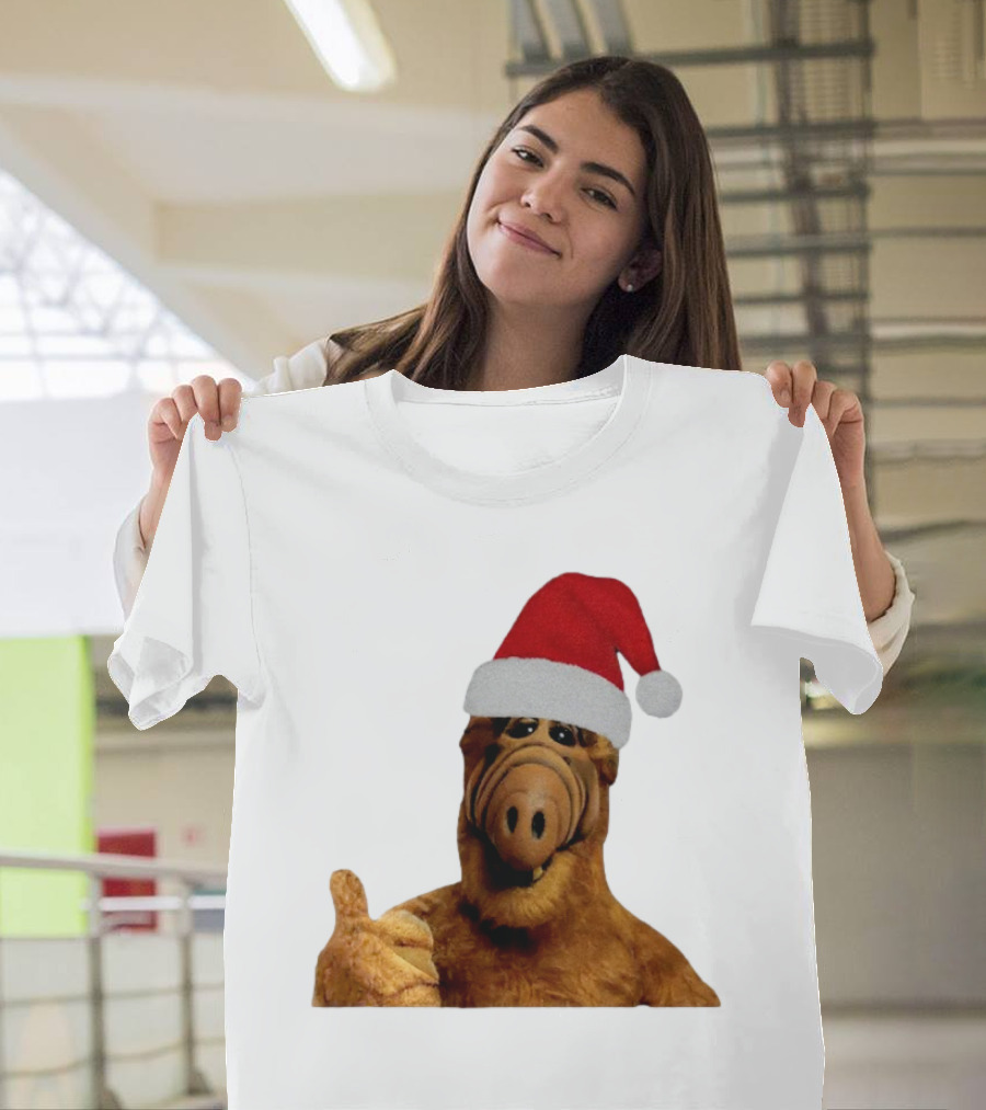 Alf Wearing Santa Hat Christmas Holiday T-Shirt