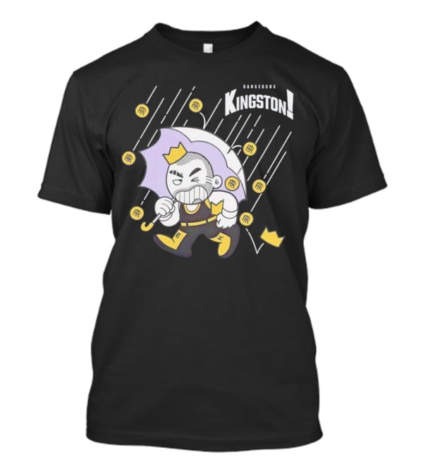 Dangerous Kingston Graphic With Umbrella And Crown Motif T-Shirt