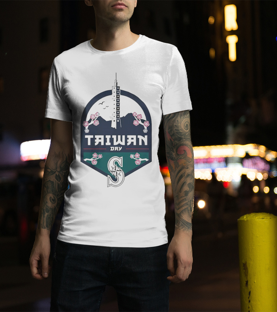 Taiwan Night Mariners Sakura Skyline T-Shirt