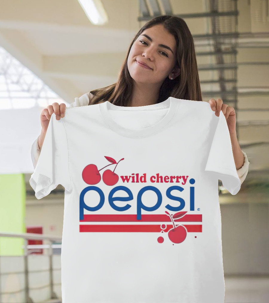 Pepsi Wild Cherry Retro Logo With Cherries T-Shirt