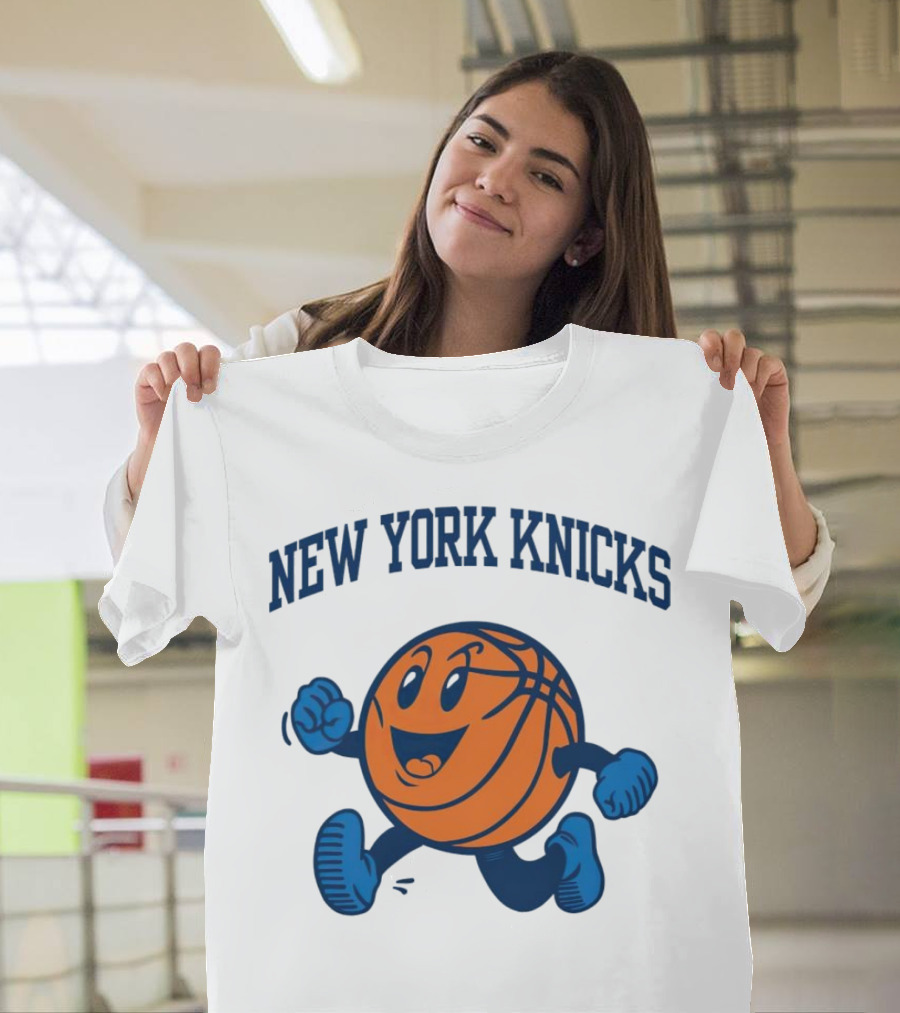 New York Knicks Running Basketball Character T-Shirt
