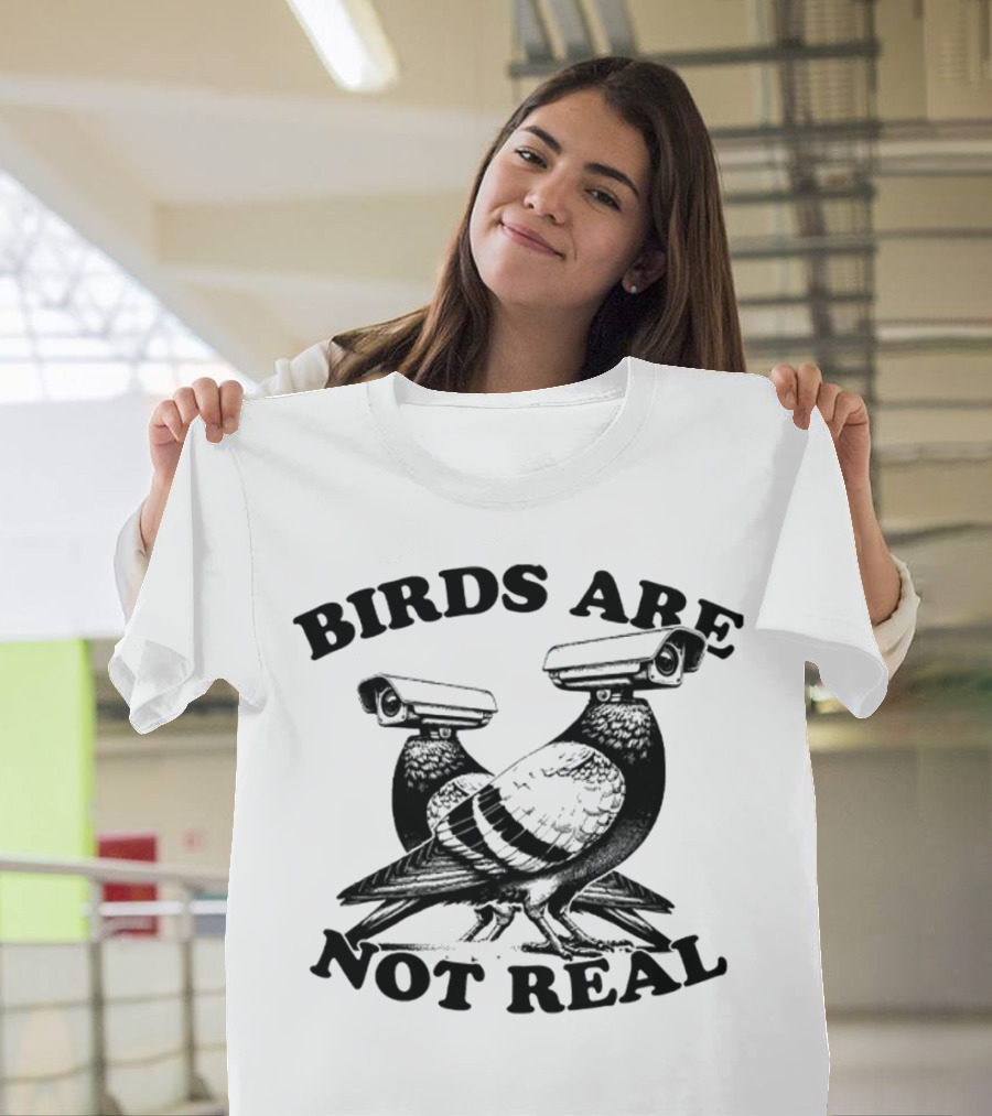 Birds Are Not Real Surveillance Pigeons T-Shirt