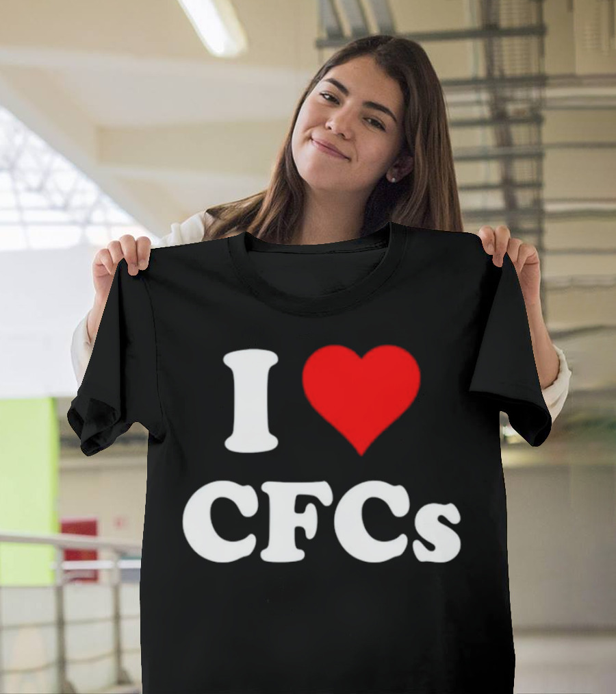 I Heart CFCs Retro-Style Bold Text and Red Heart T-Shirt