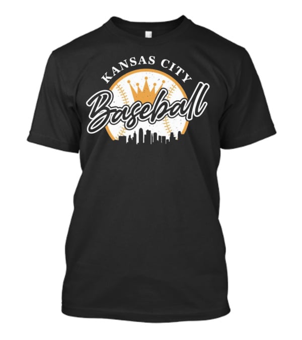 Kansas City Baseball Crown Skyline T-Shirt