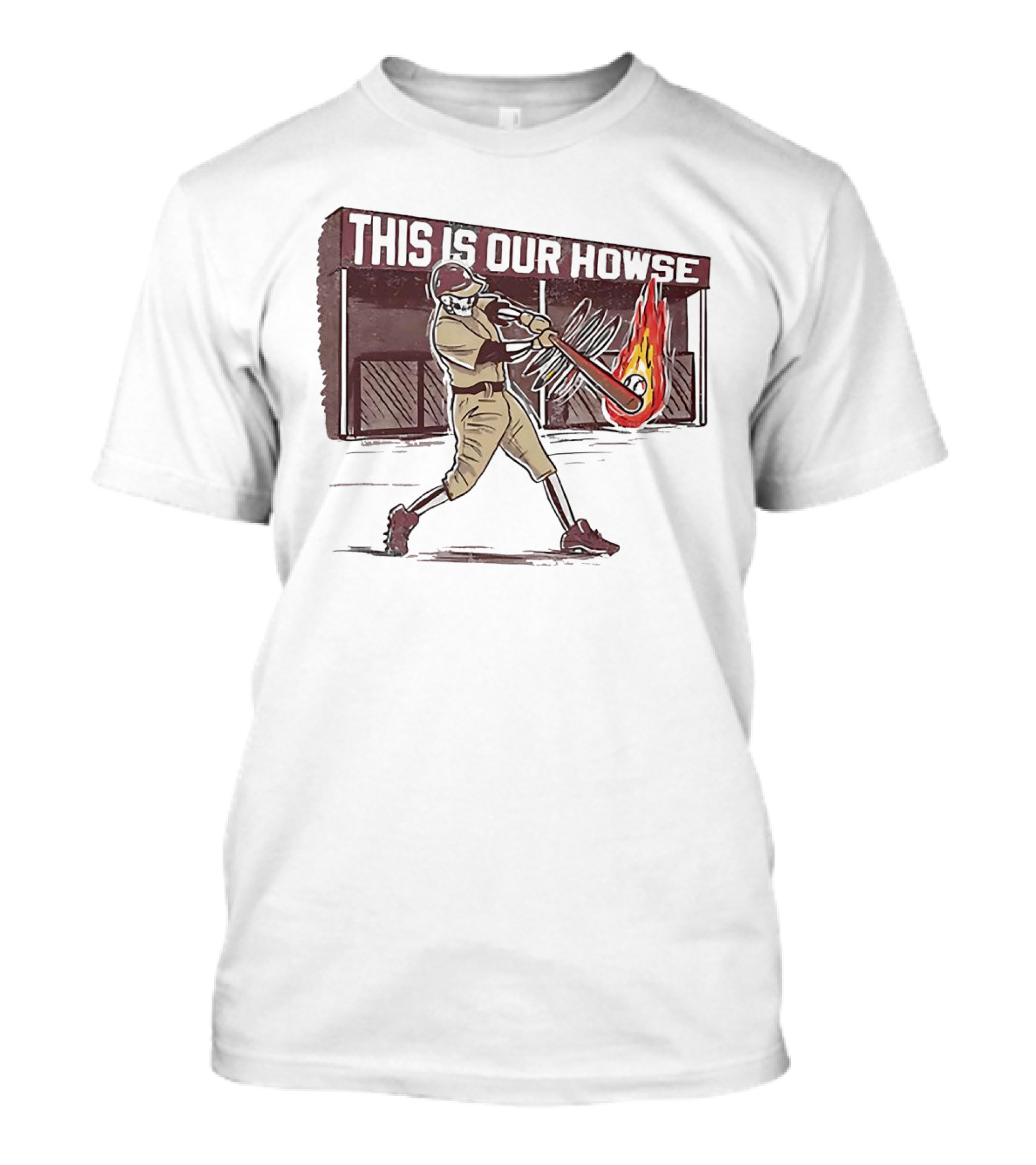 This Is Our Howse Baseball Flaming Bat Swing T-Shirt