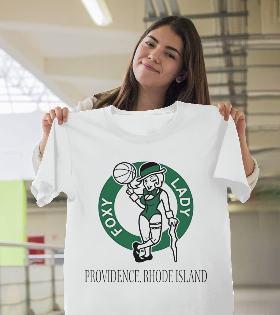 Boston Celtics Logo Parody Foxy Lady Providence Rhode Island T-Shirt