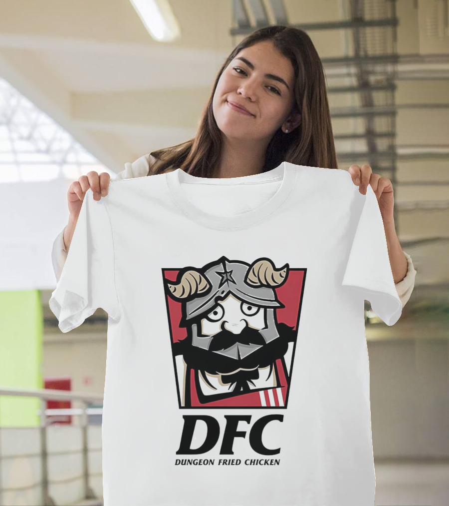 DFC Dungeon Fried Chicken Knight Helmet T-Shirt