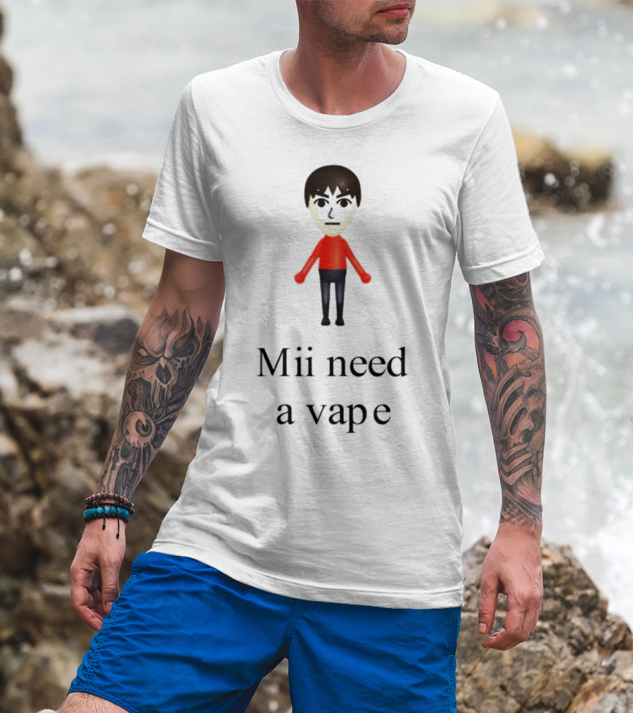 Mii Need A Vape Character Figure T-Shirt