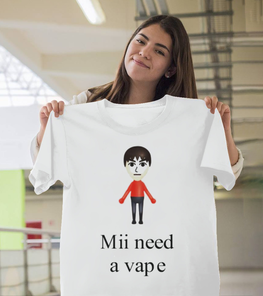 Mii Need a Vape Character Figure T-Shirt
