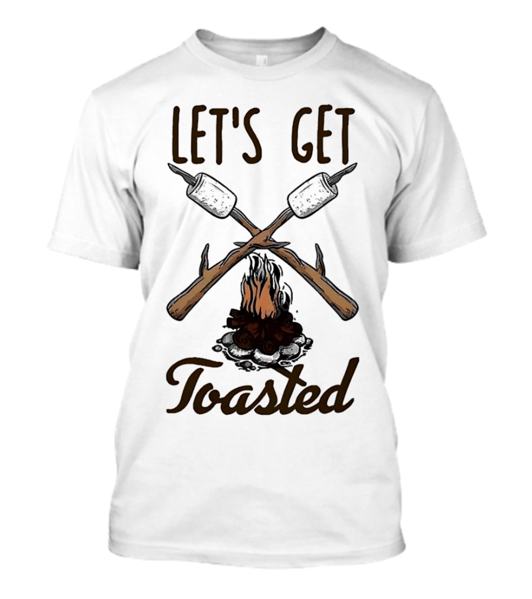 LET'S GET TOASTED Campfire S'mores Roasting T-Shirt