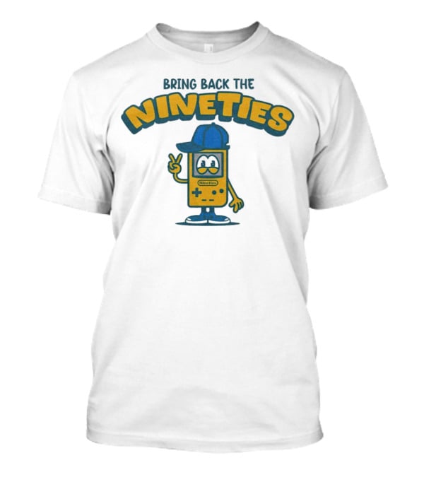 Bring Back The Nineties Nostalgia Cartoon Game Console With Cap T-Shirt