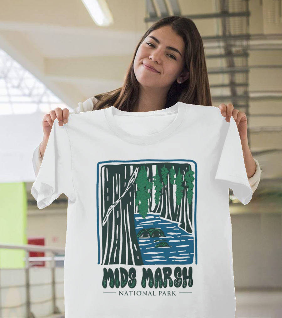 Mids Marsh National Park Forest River Scene T-Shirt