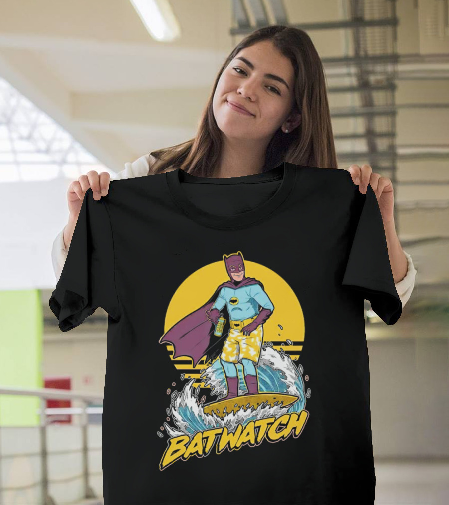 Batwatch Batman Surfing Bat Beach Summer T-Shirt