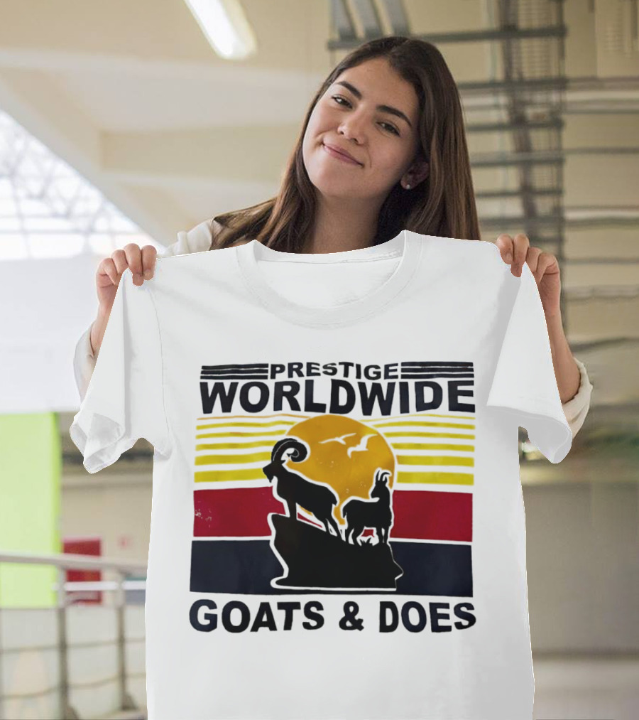 Prestige Worldwide Goats And Does Vintage Sunset T-Shirt