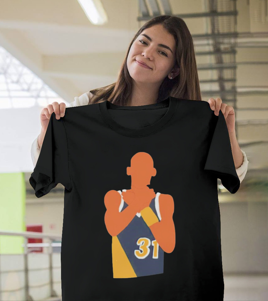 Reggie Miller 31 Choke Sign Basketball Player T-Shirt