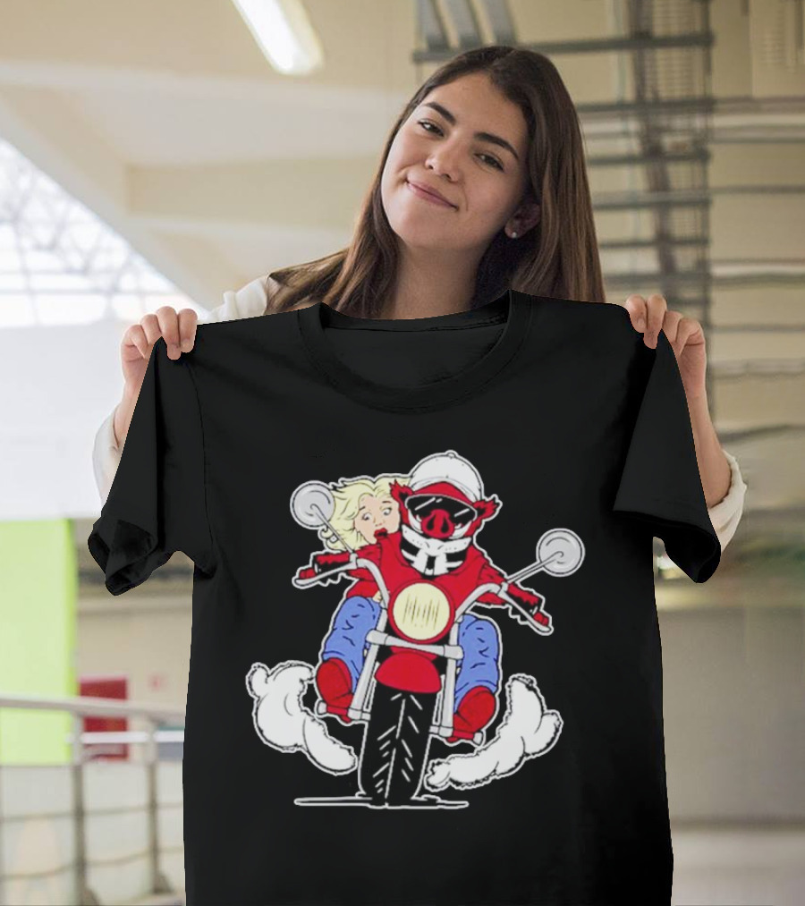 Arkansas Razorbacks Motorcycle Riding Hogs T-Shirt