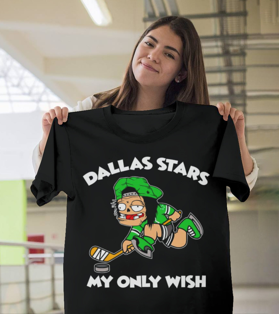 Dallas Stars My Only Wish Hockey Cartoon Character T-Shirt
