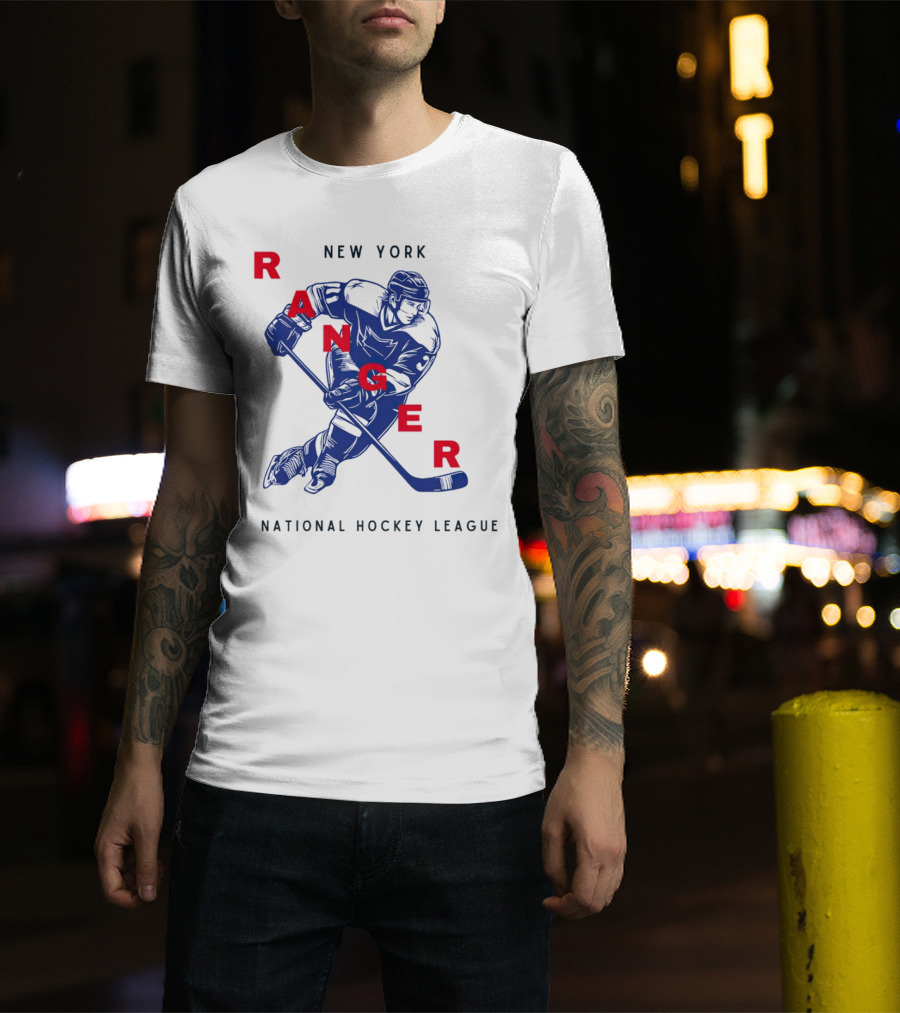 New York Ranger National Hockey League Vintage Player T-Shirt