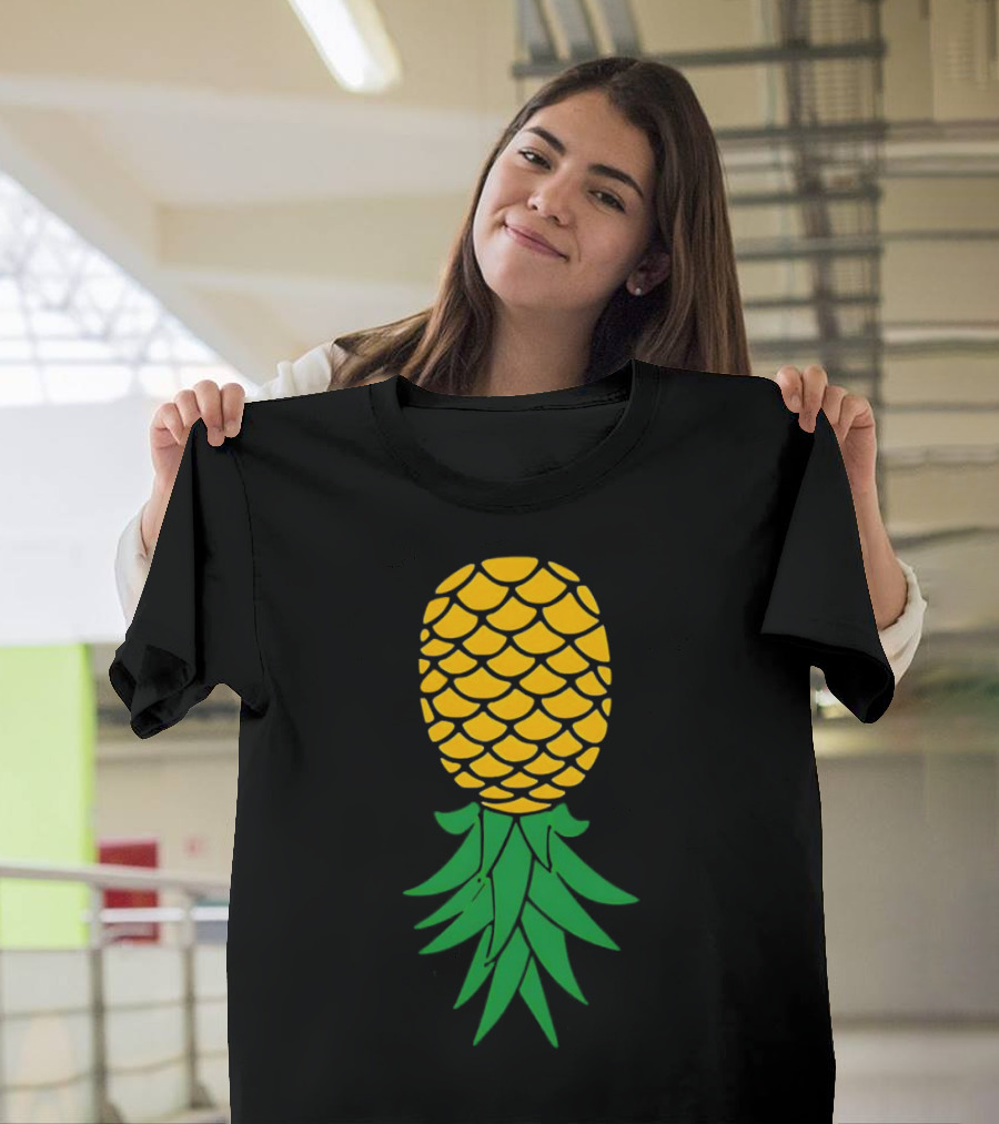 Upside Down Pineapple Yellow Green Scales T-Shirt
