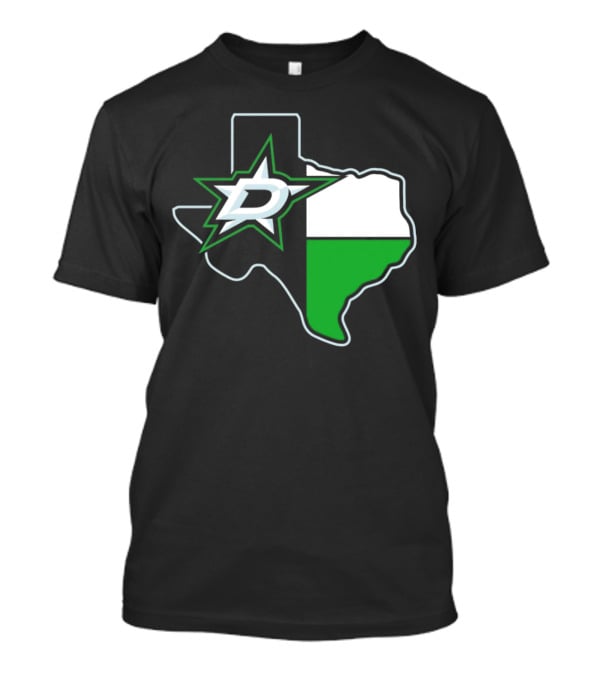 Dallas Stars NHL Texas Outline And Emblem T-Shirt