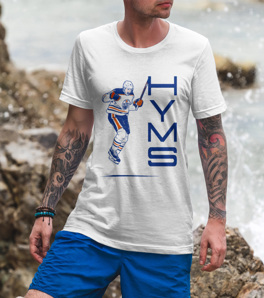 Zach Hyman Edmonton Oilers HYMS Hockey Player T-Shirt