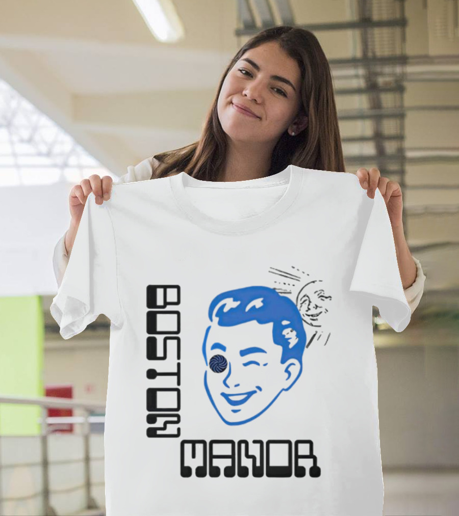 Boston Manor Sundiver Spiral Eye Winking Face T-Shirt