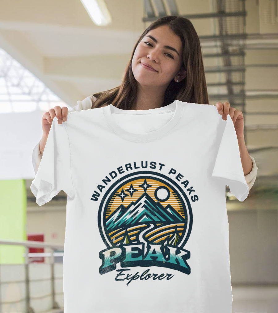 Wanderlust Peaks Mountain Explorer Adventure T-Shirt